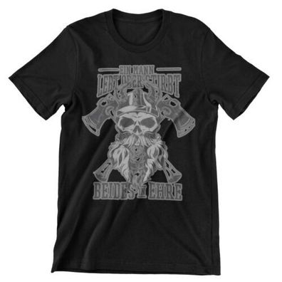 Lebt oder Stirbt in Ehre Walhalla Vikings Shirt Blut T-shirt Odin Wikinger A24