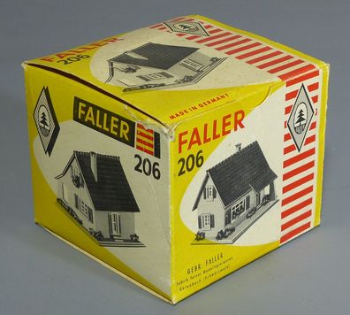 Faller H0 206 Siedlungshaus Haus Masse-Holz-Fertigmodell Kauffertigmodell 50er/60er