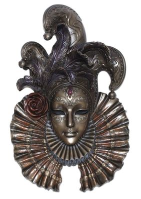 Venezianische Maske "Il Giullare" Der Hofnarr H 31 cm Maske Wanddekoration Parastone