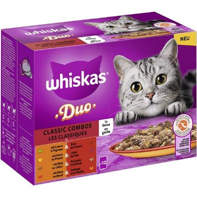 Whiskas ? Portionsbeutel Duo Multipack Classic Combos in Gelee - 4 x 12 x 85g ? ...