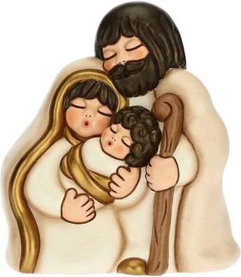 Thun Heilige Familie mit Jesus, Josef und Maria aus Keramik, mittel 14,5 x 9,5 x ...