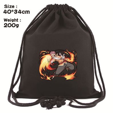 Anime Fairy Tail Taschenrucksack Happy Lucy Gray Schultasche Backpack Schwarz