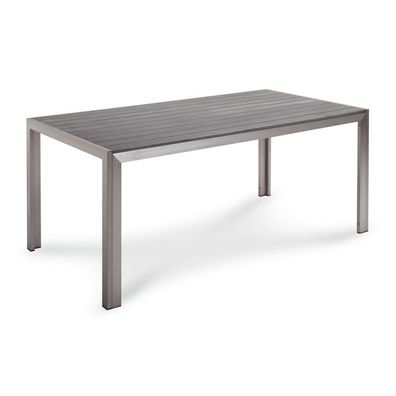 Best Freizeitmöbel Tisch Seattle Aluminium 180 x 90 x 76 cm silber/ anthrazit
