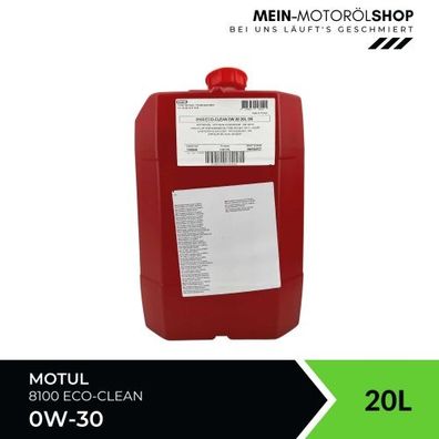 Motul 8100 Eco-clean 0W-30 20 Liter