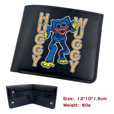 Spiel Poppy Playtime Huggy Wuggy Thema02 Ledergeldbörse Bifold kleine Geldbörsen