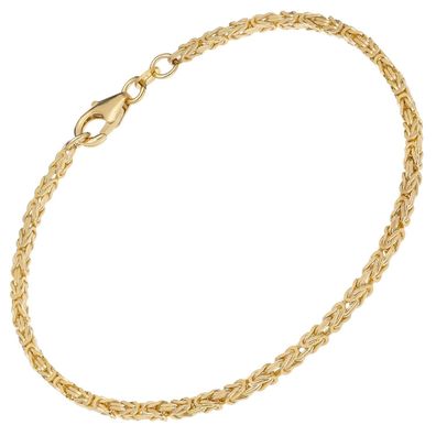 trendor Schmuck Damen-Armband Königskette Gold 585 / 14K Breite 2 mm 15495