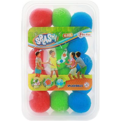 Toi-Toys SPLASH Super Splashbälle 5cm (15 Stück mit Aufbewahrungsbox) nachhaltig