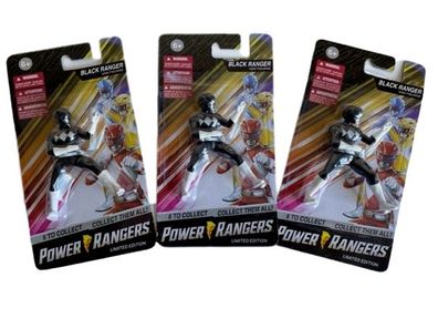 3 X Power Rangers Black Ranger schwarz Neu & OVP Minifigur