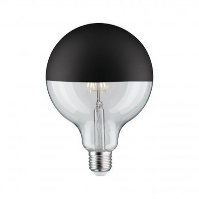 Paulmann No. 28679 LED Globe 125 Kopfspiegel Schwarzmatt 6,5W E27 Warmweiß
