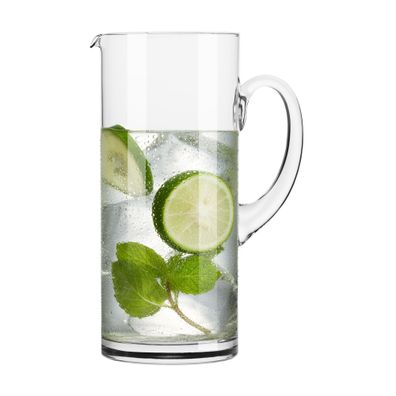 Krosno Glamour Glas Krug für Wasser Getränke Säfte | 1300 ml | Handwäsche