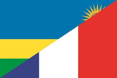 Aufkleber Fahne Flagge Ruanda-Frankreich verschiedene Größen