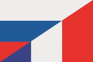 Aufkleber Fahne Flagge Russland-Frankreich verschiedene Größen