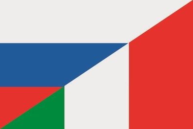 Aufkleber Fahne Flagge Russland-Italien verschiedene Größen