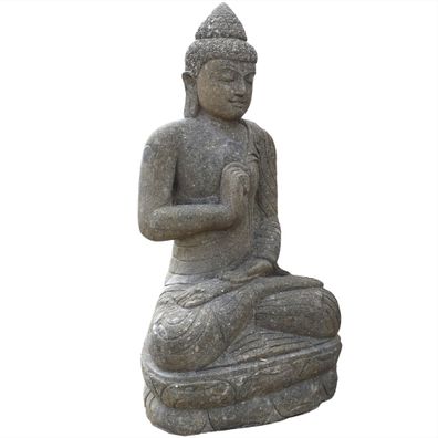 Basanit Skulptur Sitzender Buddha Ongole
