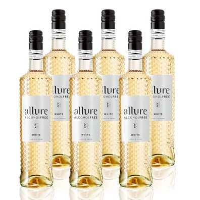 6x Allure White - Weißwein Alkoholfrei - Alcoholfree - Lively & Fresh (6x0,75l)