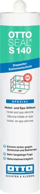 Otto Ottoseal S140 Hotel- und Spa-Silicon 10 x 310 ml doppelter Schimmelschutz