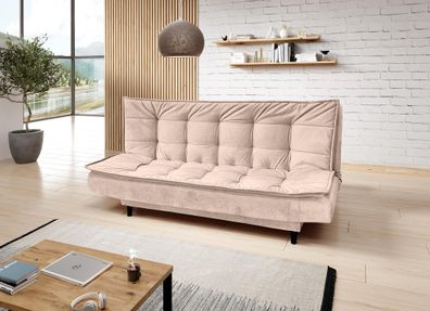 FURNIX Polstersofa NITOZ Couch mit Schlaffunktion und Bettkasten M232 Creme