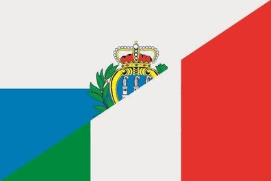 Aufkleber Fahne Flagge San Marino-Italien verschiedene Größen