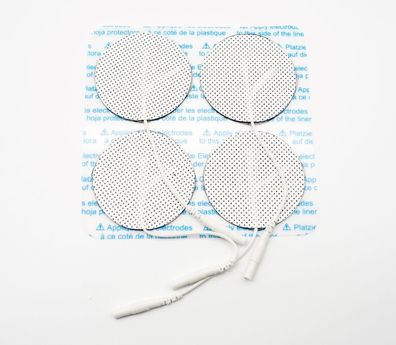 Carbon Plus Elektroden für Tens / EMS Gerät, selbstklebend, 4 Stück, 45 mm Ø