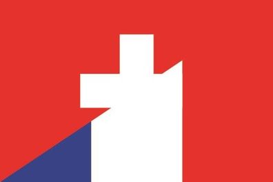 Aufkleber Fahne Flagge Schweiz-Frankreich verschiedene Größen