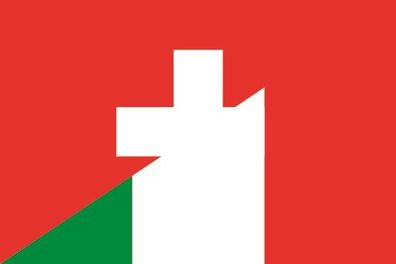 Aufkleber Fahne Flagge Schweiz-Italien verschiedene Größen