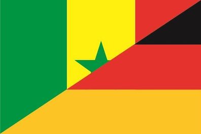 Aufkleber Fahne Flagge Senegal-Deutschland verschiedene Größen