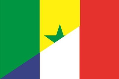 Aufkleber Fahne Flagge Senegal-Frankreich verschiedene Größen