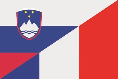 Aufkleber Fahne Flagge Slowenien-Frankreich verschiedene Größen