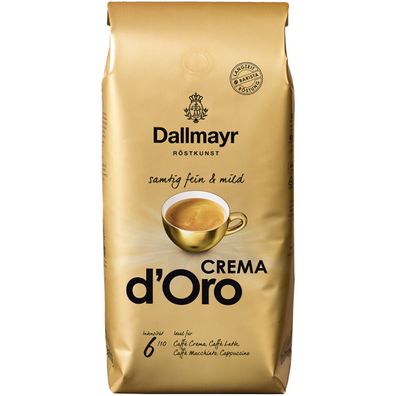 Dallmayr Kaffee Crema d Oro Ganze Bohnen samtig feine Crema 1000g