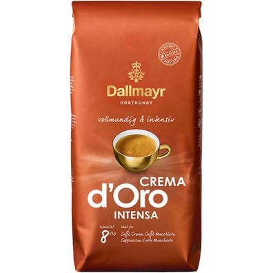 Dallmayr Crema d Oro intensa ganze Bohnen 1000g Röstkaffee 4er Pack