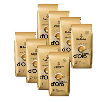 Dallmayr Kaffee Crema d Oro Ganze Bohnen samtig fein 1000g 8er Pack