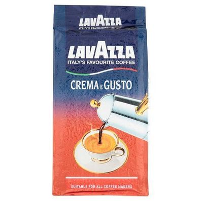 Lavazza Kaffee Crema E Gusto, gemahlen, geeignet für Mokka Herdkanne, 250g