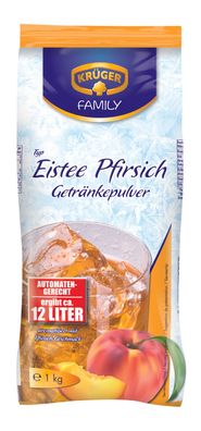 Krüger Eistee Pfirsich Getränkepulver Erfrischungsgetränk 6x1000g