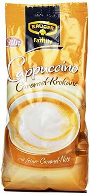 Krüger, Caramel-Krokant Cappuccino, mit feiner Caramel-Note 500g, 5er Pack