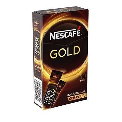 Nestlé Nescafe Gold löslicher Kaffee 10 Sticks 20 g