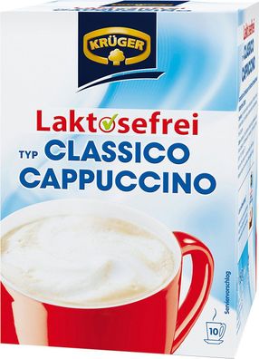 Krüger Cappuccino Classico laktosefrei Getränkepulver 10x15g 150g
