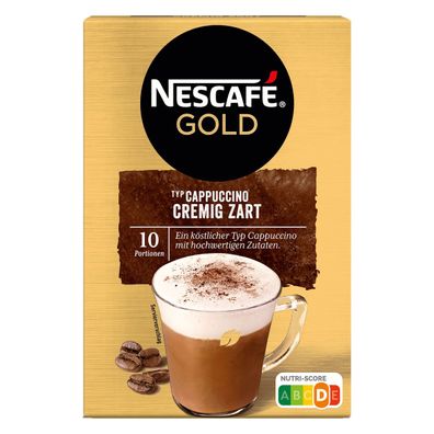 Nescafe Gold Typ Cappuccino cremig zart Getränkepulver 10 x 14g Sticks