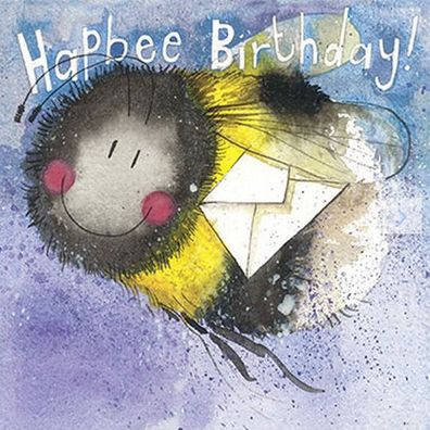 Alex Clark Biene Birthday Bee zum Geburtstag 140x140 mm incl. Umschlag 0016