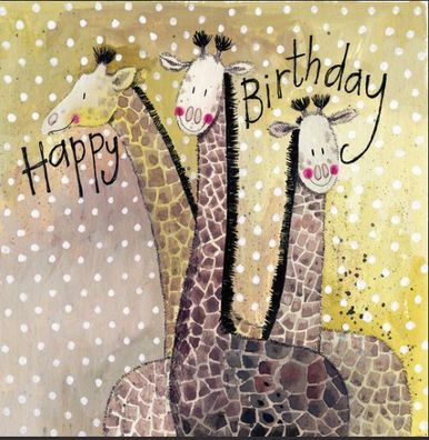 Alex Clark Three Giraffes zum Geburtstag 140x140 mm incl. Umschlag 0024