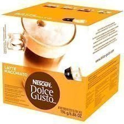Nescafe Dolce Gusto Latte Macchiato (3 Stück Packung), 3x16 Kaffee Kapseln