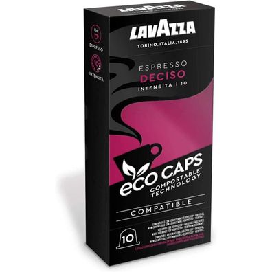 Lavazza Eco Kaffeekapseln Espresso Deciso 10 Kapseln kompatibel 530g