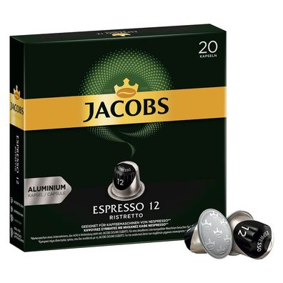 Jacobs Kapseln Espresso 12 Kapse 20 Portionen in einer Packungln 104g