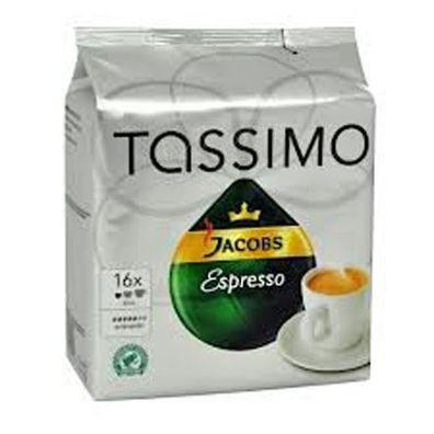 Tassimo Jacobs Espresso Röstkaffee gemahlen in Kapseln 118g 2er Pack