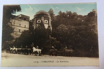 AK, Rheinland Pfalz, 1079, Coblence, Le Karthaos, Pferde (40078 BW)