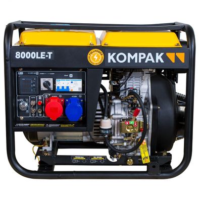 PRO-KOMPAK Full Power 8kVA Diesel 8000LE-T 230&400 V inkl. Räderset Stromaggregat Str