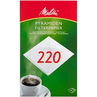 Melitta Pyramiden Kaffeefilter Filtertüten 220 weiß 100 Stück