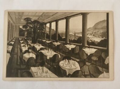 AK, Schloss Hotel Heidelberg, Restaurant mit Aussicht (200009 BW)