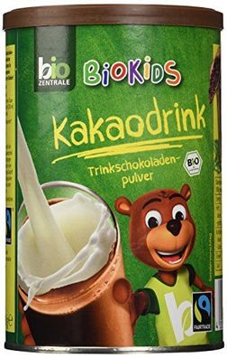 BioKids Kakaodrink Trinkschokolade Kakaopulver fairtrade Bio, 4er Pack (4 x 300 g)