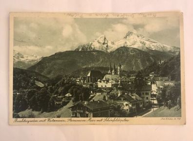 AK, Berchtesgaden, Steinerne Meer, Schönfeldspitze, Watzmann (110223 BW)