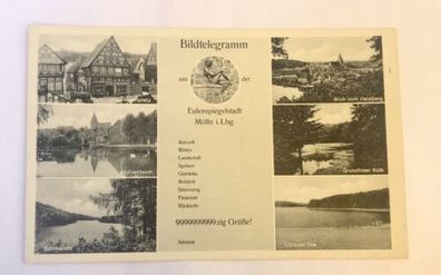 AK, Bildtelegramm, Eulenspiegelstadt, Mölln (110233 BW)